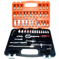 SET CHIAVI A BUSSOLA CON CRICCHETTO 53 PEZZI CHROME VANADIUM IN VALIGETTA