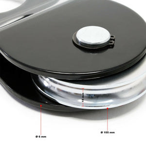 Puleggia di apertura 10 tonnellate guida cavo verricello bozzello forestale 16_0000592