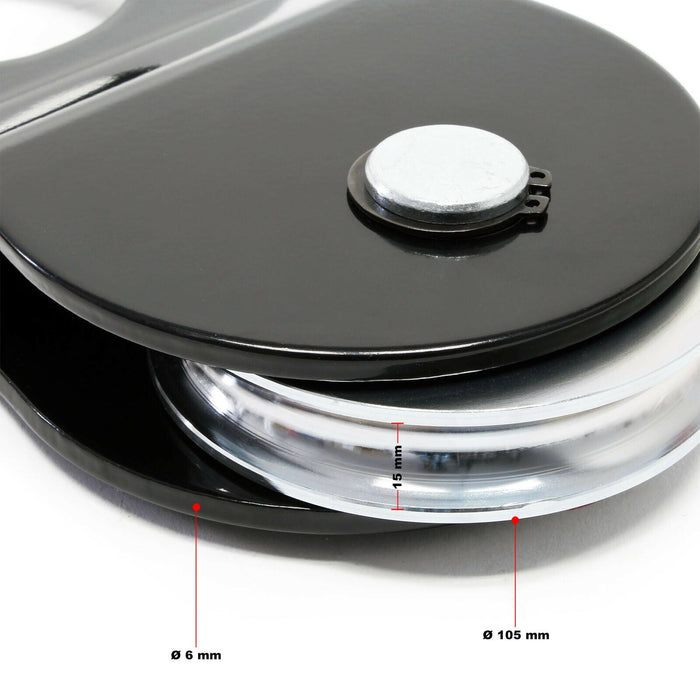 Puleggia di apertura 10 tonnellate guida cavo verricello bozzello forestale 16_0000592