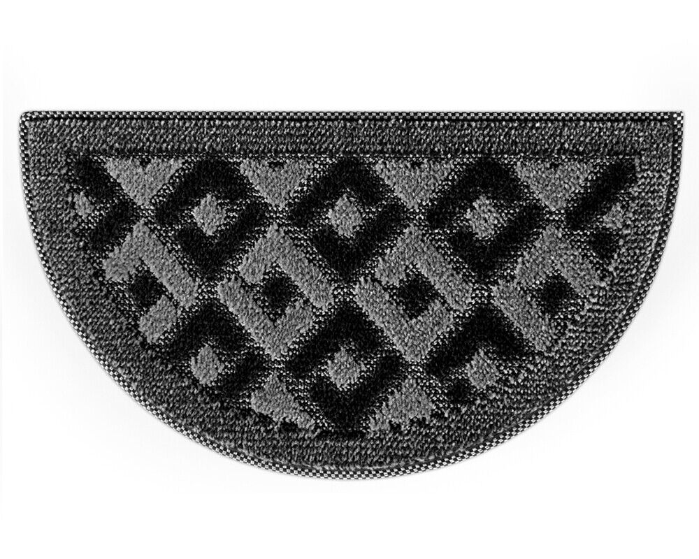 Zerbino Ingresso Semiluna Asciugapassi Assorbente Antiscivolo Morbido Made In Italy Grigio
