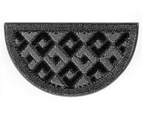 Zerbino Ingresso Semiluna Asciugapassi Assorbente Antiscivolo Morbido Made In Italy Grigio