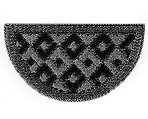 Zerbino Ingresso Semiluna Asciugapassi Assorbente Antiscivolo Morbido Made In Italy Grigio