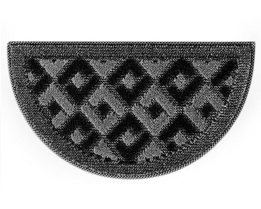 Zerbino Ingresso Semiluna Asciugapassi Assorbente Antiscivolo Morbido Made In Italy Grigio