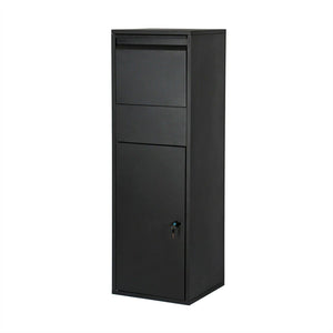 Cassetta postale per pacchi con serratura e supporto per pacchi postali 46 x 45 x 140 cm nero 16_0000115