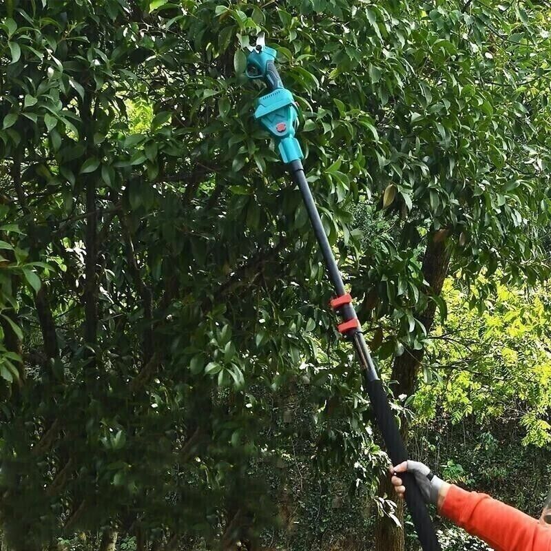 KIT POTATURA MINI MOTOSEGA 6" FORBICE CESOIA A BATTERIA 48V CON ASTA TELESCOPICA