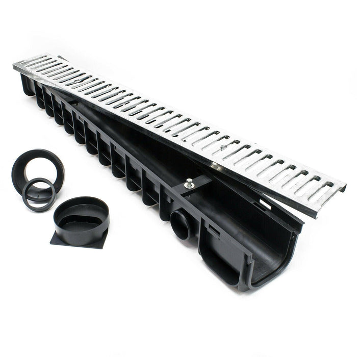 Grondaia 1 mt griglia di copertura 1,5t ghisa drenaggio evacuazione acque reflue 16_0001697