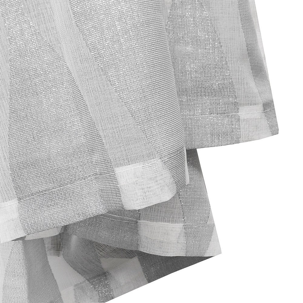 Tende Finestre Porte Interno Elegante Chic Tessuto Strass Brillantini Coppia 2 pz Grigio 140x280 Cm