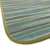 Tappeto Cucina Bordato Tessitura Piatta Bagno Camera Corridoio Stile Bamboo Verde 52x140 cm