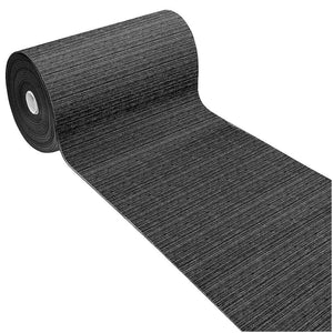 Tappeto Cucina Tinta Unita Striato 54x190 Cm Bordato Assorbente Passatoia Casa Antiscivolo Nero