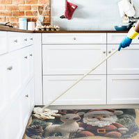 Tappeto Cucina Natale Gomma Pvc 50x90 Cm Moderno Antimacchia Antiscivolo Addobbi Natalizi (D)