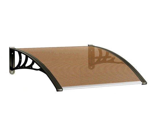 Pensilina Tettoia Modulare 100x80 Cm Tetto Alveolare Trasparente Policarbonato Resistente Fumé