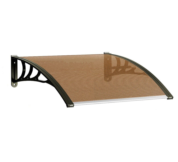 Pensilina Tettoia Modulare 100x80 Cm Tetto Alveolare Trasparente Policarbonato Resistente Fumé