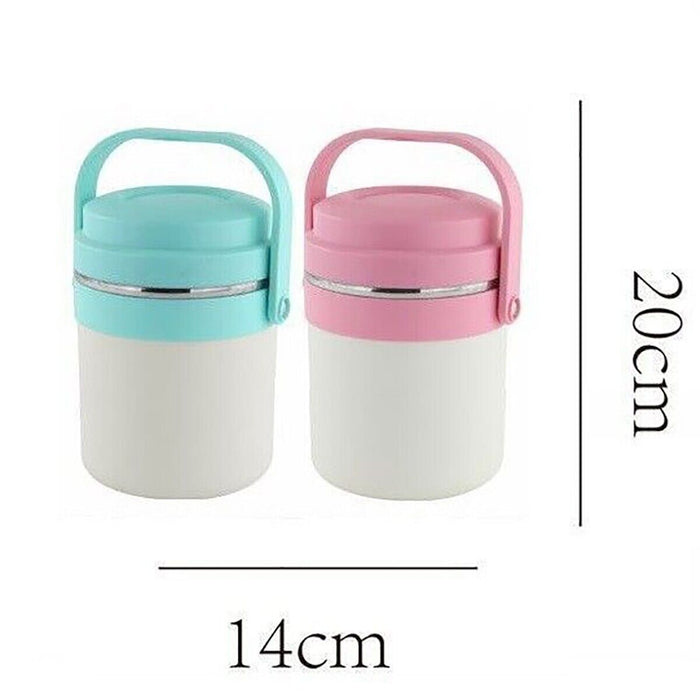 PORTAVIVANDE THERMOS CONTENITORE PORTA PRANZO TERMICO ACCIAIO BORSA TERMICA 2LT