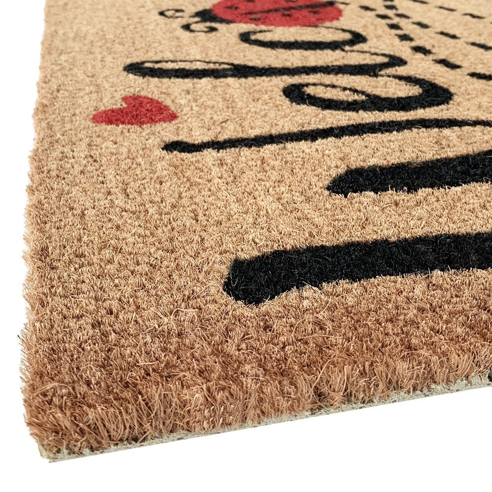 Zerbino Cocco 38x68 cm Antiscivolo Tappeto Rettangolare Esterno Porta Ingresso Entrata D