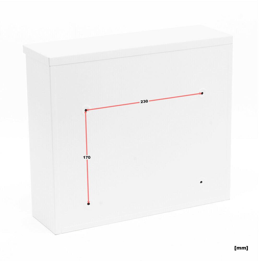 Cassetta postale di design Cassetta postale di design da parete 32 x 36 x 11,5 cm bianco 16_0000060