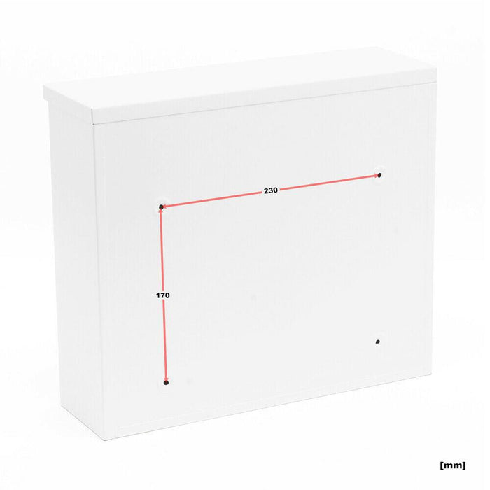 Cassetta postale di design Cassetta postale di design da parete 32 x 36 x 11,5 cm bianco 16_0000060