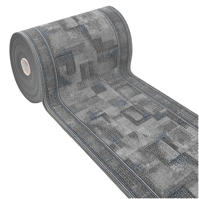 Passatoia Scala Scalinata Ingresso 67x200 Cm Bordata Tappeto Corridoio Gradini Antiscivolo Grigio