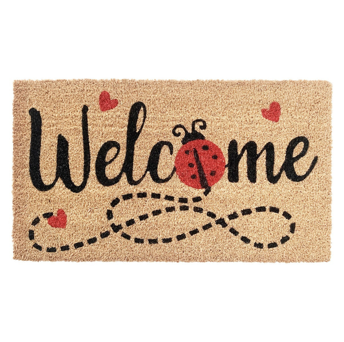 Zerbino Cocco 38x68 cm Antiscivolo Tappeto Rettangolare Esterno Porta Ingresso Entrata D