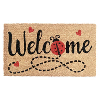 Zerbino Cocco 38x68 cm Antiscivolo Tappeto Rettangolare Esterno Porta Ingresso Entrata D