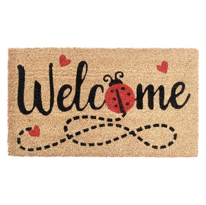 Zerbino Cocco 38x68 cm Antiscivolo Tappeto Rettangolare Esterno Porta Ingresso Entrata D