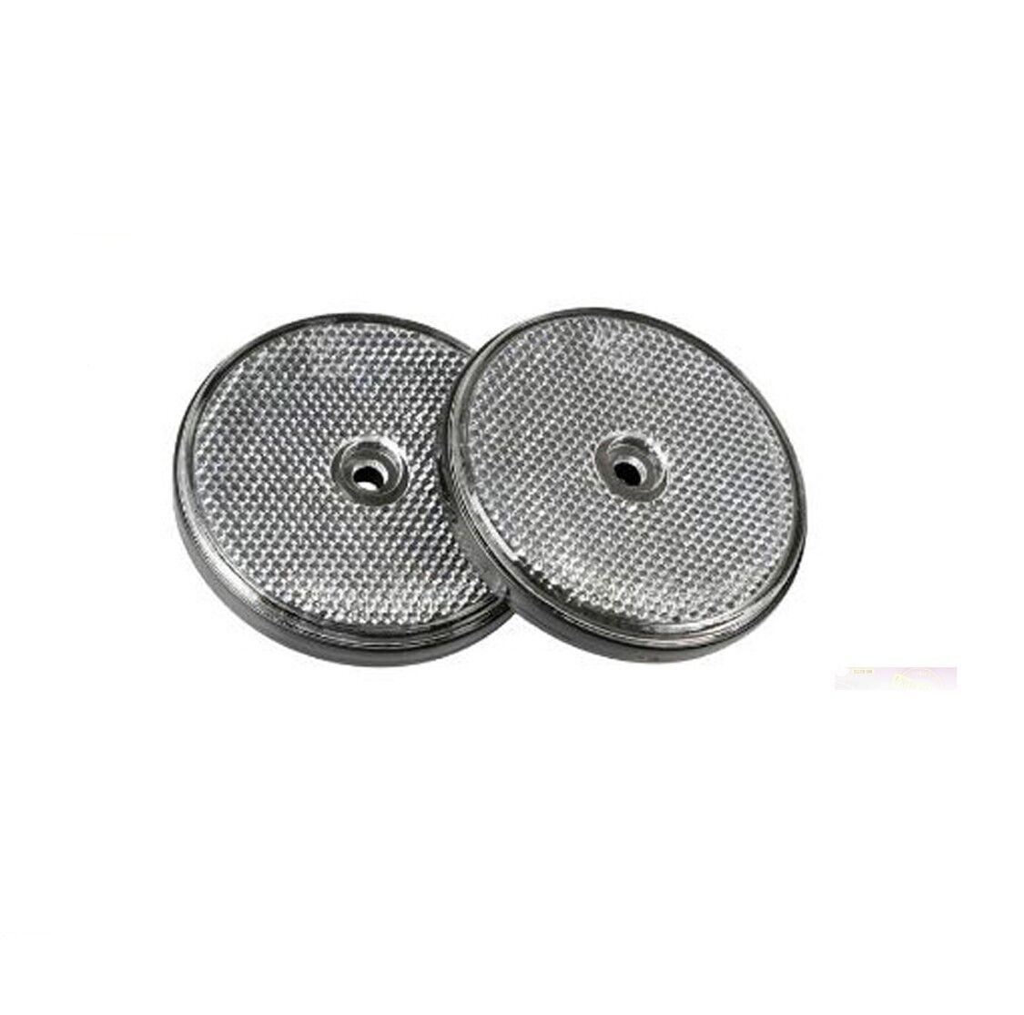 CATADIOTTRO CATARIFRANGENTI Ø72 ROULOTTE CAMPER CARRELLI CARAVAN ROTONDO BIANCO