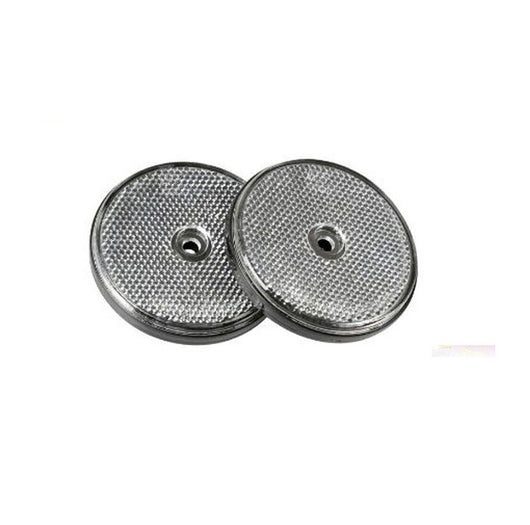 CATADIOTTRO CATARIFRANGENTI Ø72 ROULOTTE CAMPER CARRELLI CARAVAN ROTONDO BIANCO