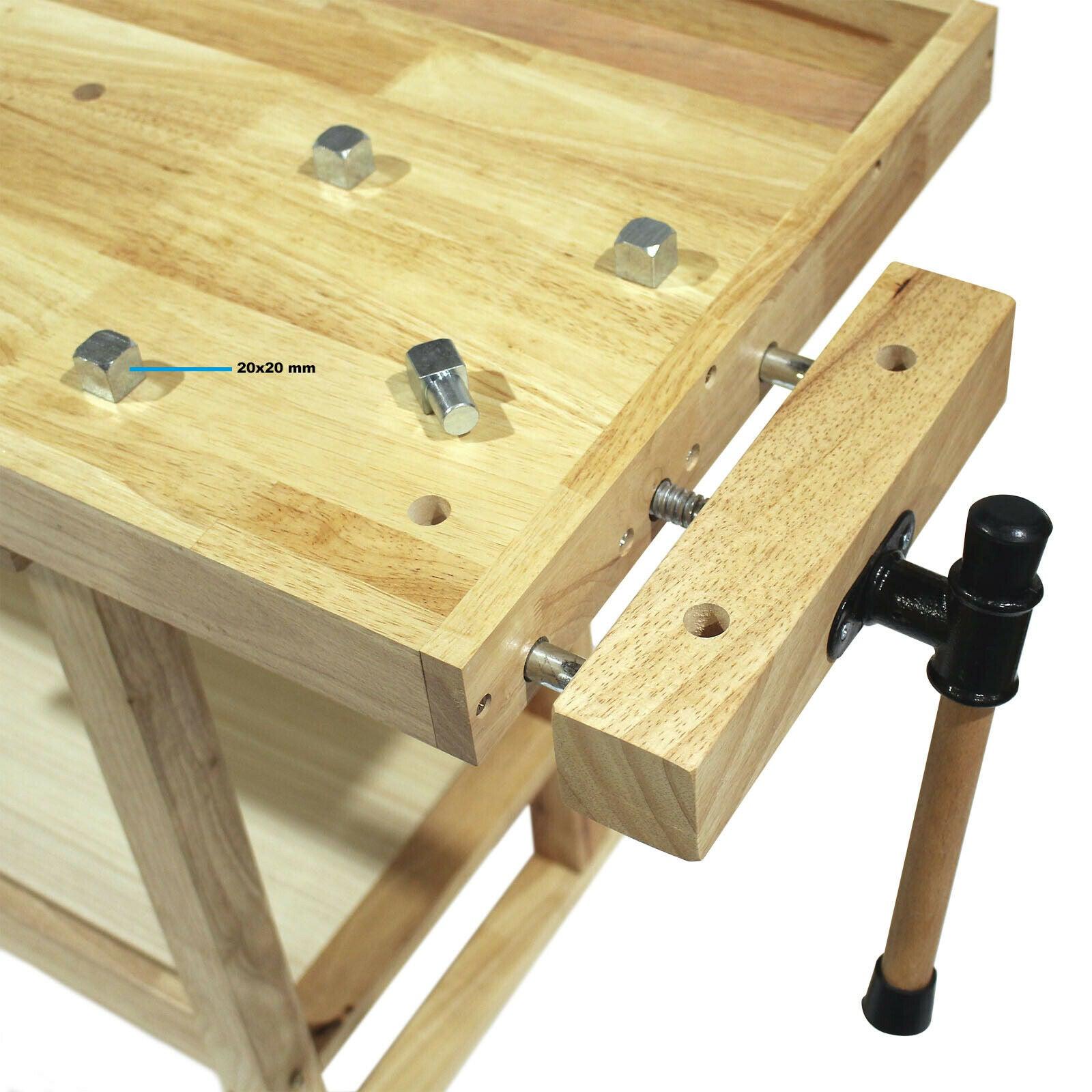 Banco da lavoro banco pialla disposizione attrezzi officina 145 x 86 cm legno 16_0000513