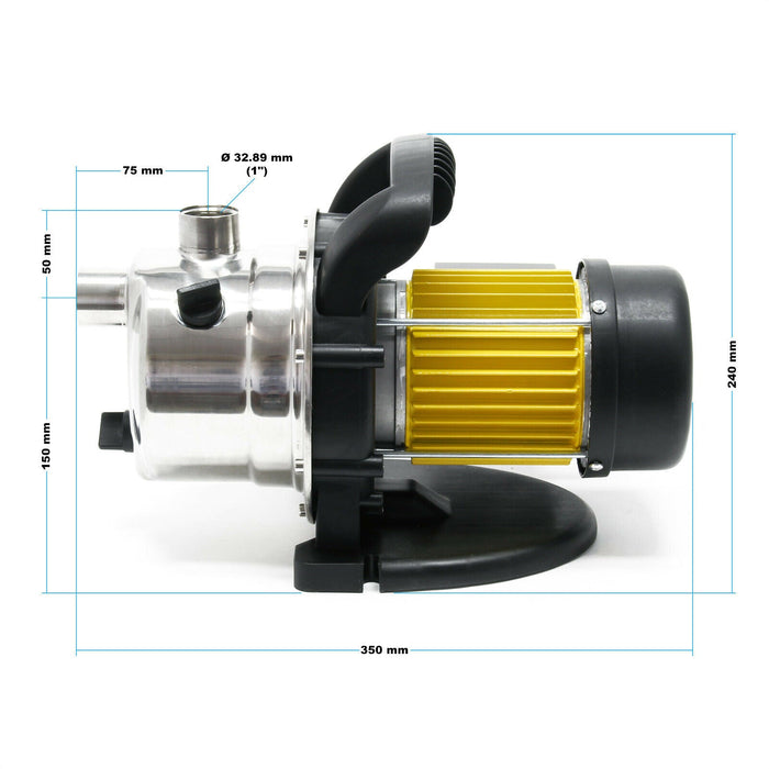 Pompa da giardino 2800 litri all'ora Pompa dell'acqua da 600 Watt Pompa dell'acqua piovana da laghetto da 3,5 bar 16_0002456