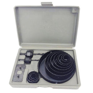 KIT FRESE A TAZZA DA TRAPANO SET 16 PEZZI SEGHE FORA LEGNO PLASTICA CARTONGESSO