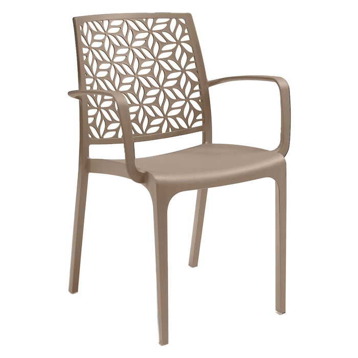 sedia in polipropilene ninfa armchair color taupe