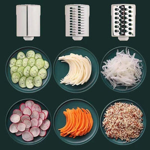 AFFETTATRICE MANUALE A MANOVELLA MULTIFUNZIONE AFFETTA TAGLIA VERDURE LD-00763