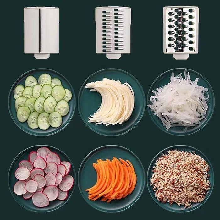 AFFETTATRICE MANUALE A MANOVELLA MULTIFUNZIONE AFFETTA TAGLIA VERDURE LD-00763