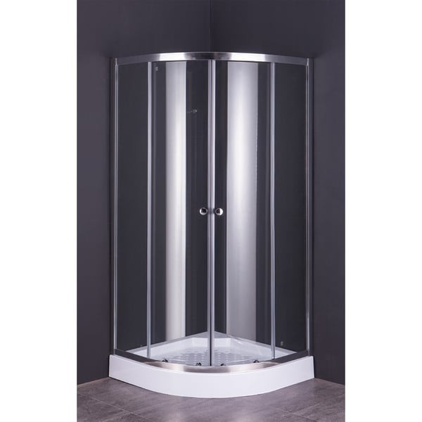 BOX DOCCIA CRISTALLO SEMICIRCOLARE DUE PORTE RUBINO 80X80H185