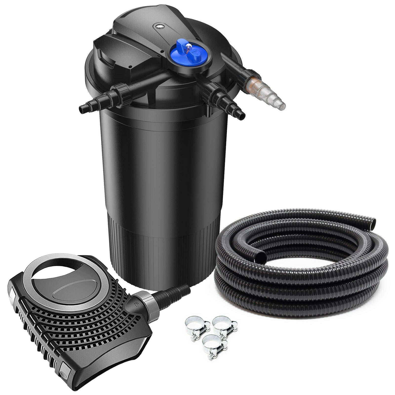 Set kit filtraggio 30000 litri Pompa UVC 18 watt 10000 l/h tubo 10 mt 16_0001900