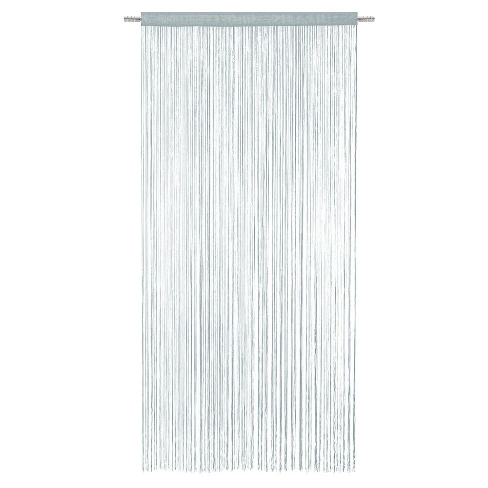 Tenda a Fili Elegante Per Porte Finestre Pannello 140x290 Cm Divisorio Camere Stanze Ambienti Grigio
