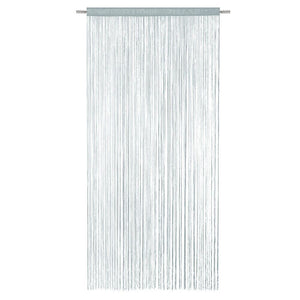 Tenda a Fili Elegante Per Porte Finestre Pannello 140x290 Cm Divisorio Camere Stanze Ambienti Grigio