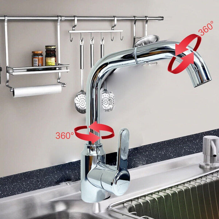 RUBINETTO MISCELATORE MONOCOMANDO LAVELLO CUCINA CANNA ROTANTE CROMATO 02124