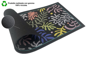 Zerbino Ingresso 40X70 cm Gomma Sostenibile Antiscivolo Pietre Mosaico Maioliche DIS_D