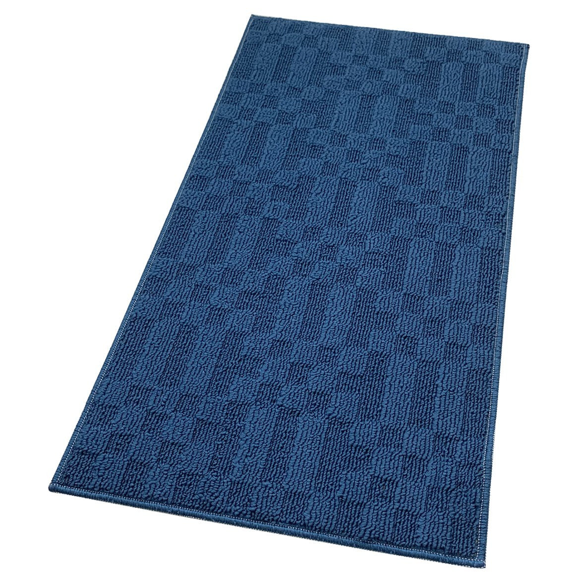 Tappeto Bagno 3D Morbido Assorbente Antiscivolo Lavabile Scendiletto Camera 45x75 Cm Blu