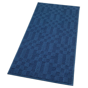 Tappeto Bagno 3D Morbido Assorbente Antiscivolo Lavabile Scendiletto Camera 45x75 Cm Blu