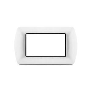 PLACCHETTA PLACCA BIANCO COMPATIBILE LIVING 3 POSTI COPRI INTERRUTTORE CL 119