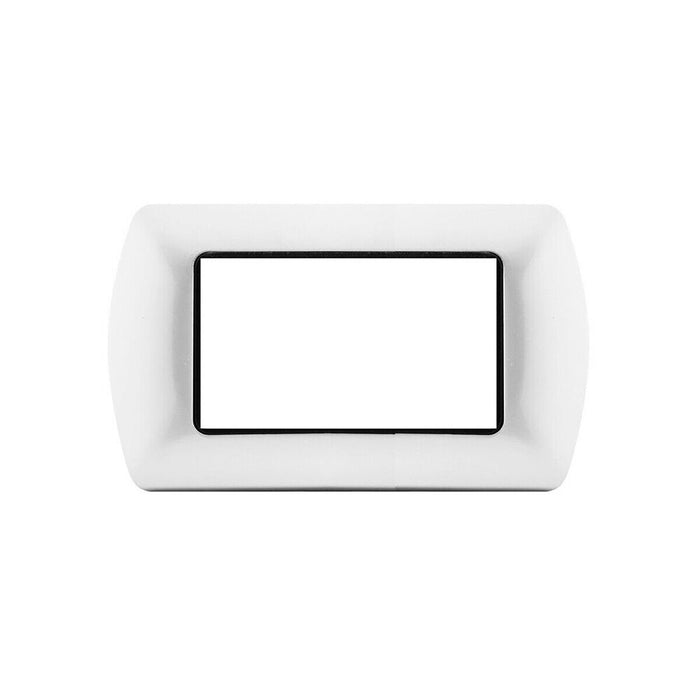 PLACCHETTA PLACCA BIANCO COMPATIBILE LIVING 3 POSTI COPRI INTERRUTTORE CL 119