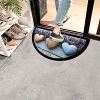 Zerbino Gomma Sostenibile 40X70 Antiscivolo Ingresso Interno Esterno Moderno Semiluna Dis.MH