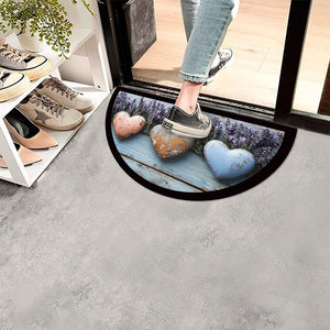 Zerbino Gomma Sostenibile 40X70 Antiscivolo Ingresso Interno Esterno Moderno Semiluna Dis.MH