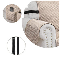 Copri Poltrona Impermeabile Tasche Laterali Proteggi Poltrona Antimacchia Antiscivolo 1 Posto Beige