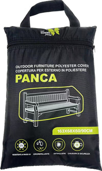 Copertura Protettiva Da Esterno 163X68X60/90 Cm Per Panca Resistente all'Acqua e Raggi UV colore nero C2438106