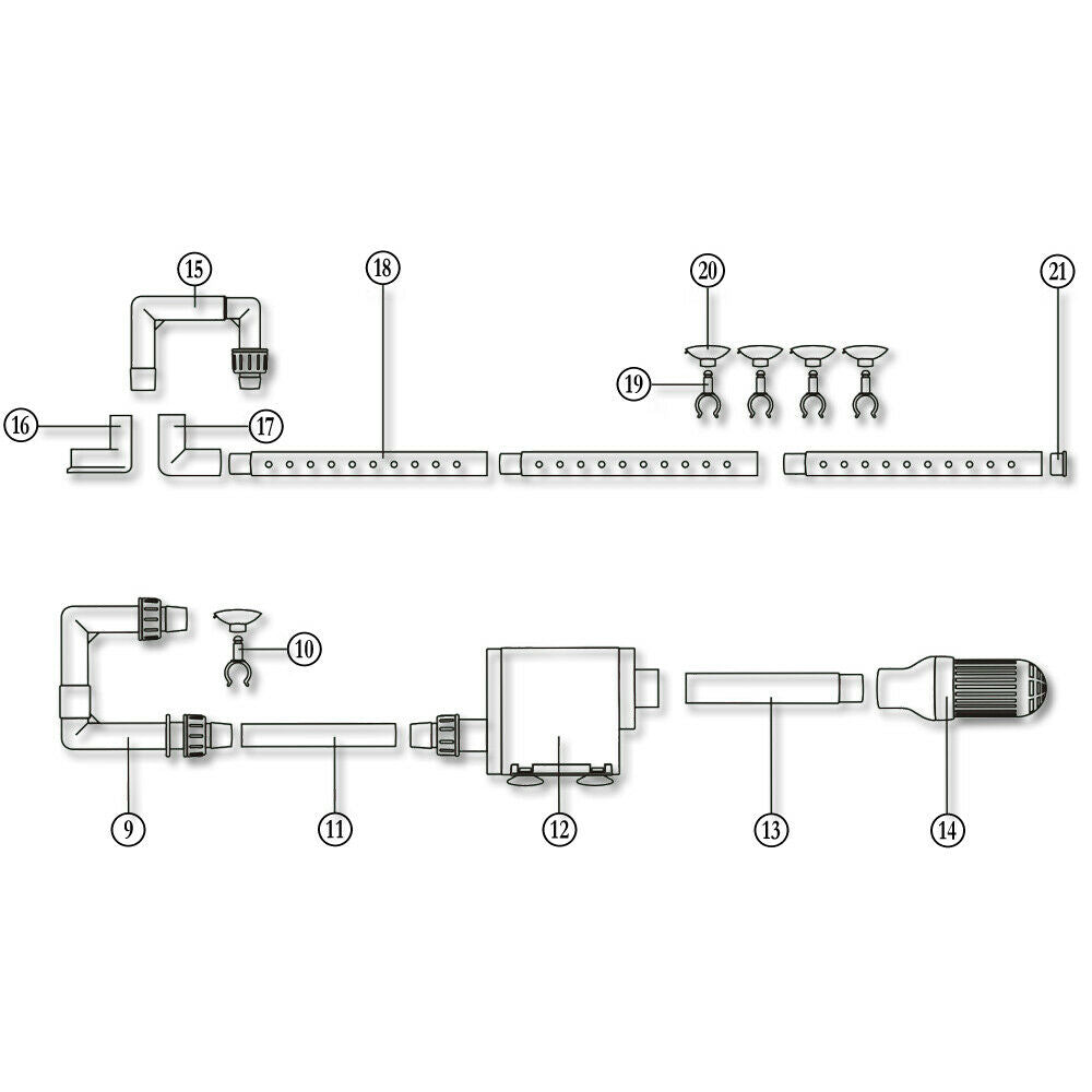 Pompa filtro per acquario biologico da esterno 1.000 litri all'ora 4 fasi materiali della pompa 16_0001743