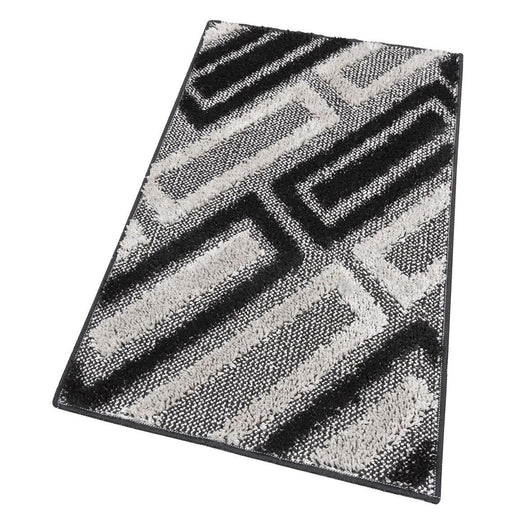 Tappeto Bagno 50x80 Cm Moderno Morbido Soffice Assorbente Asciugapassi Antiscivolo Lavabile Nero