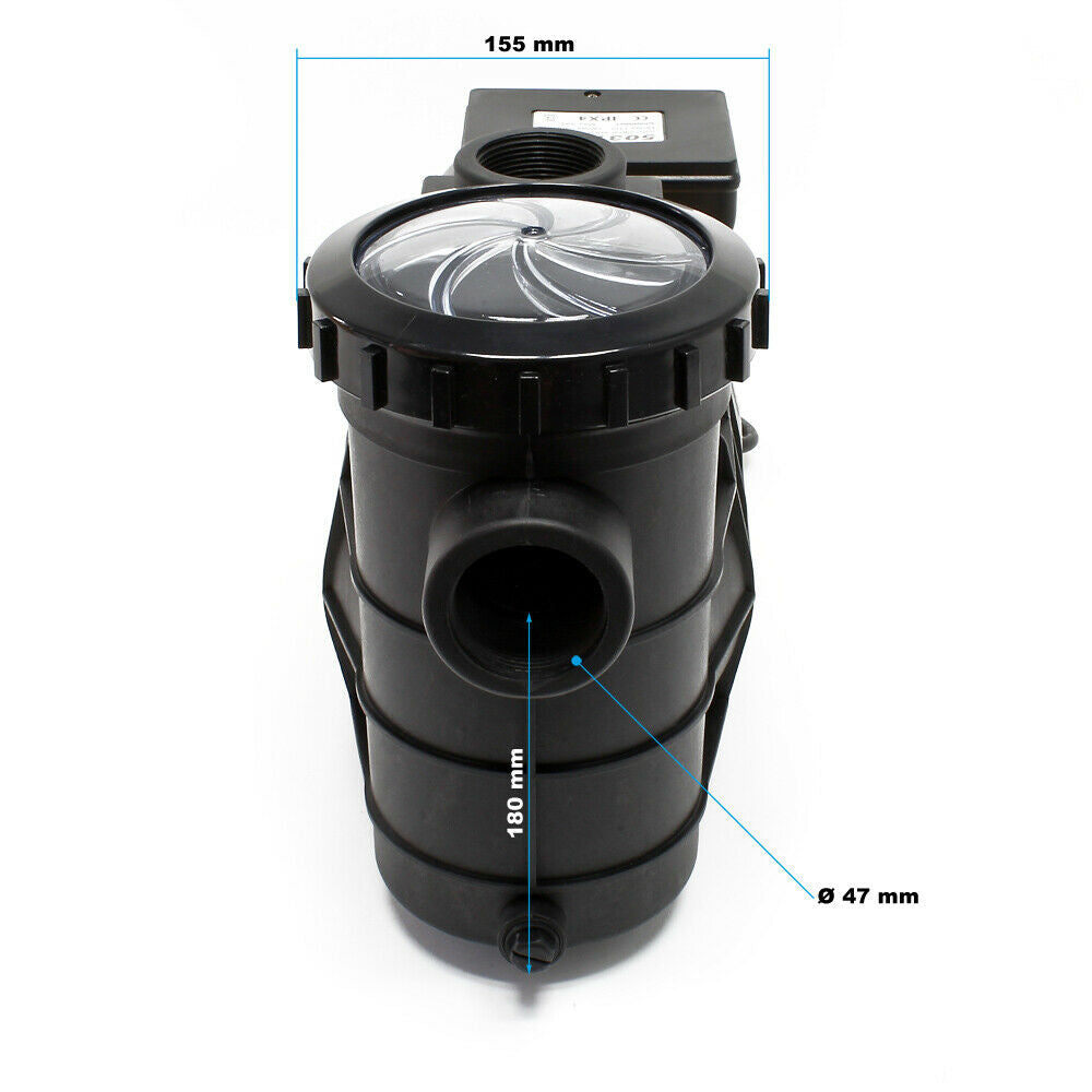 Pompa per piscina 14500 l/h Pompa per filtraggio circolazione acqua piscina 750 Watt 16_0001463