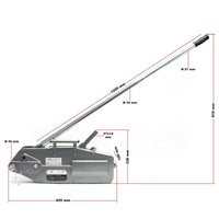 Cavo di trazione fino a 3200 kg con 20 m di cavo diametro 16 mm per tiro, tensionamento e sollevamento 16_0002831